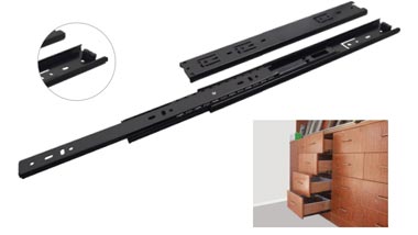 45mm Black Drawer Slides