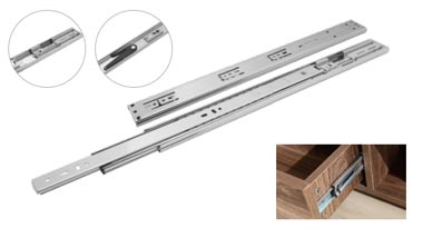 45mm White Soft Close Drawer Slides